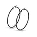 Stainless Steel Black IP Hoop Earrings - Matador Diamond