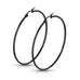 Stainless Steel Black IP Hoop Earrings - Matador Diamond