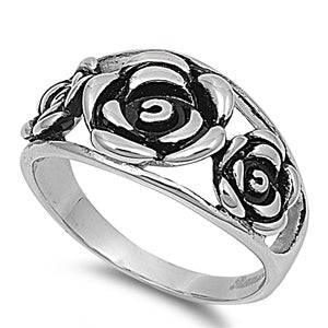 Stainless Steel Rose Ring - Matador Diamond